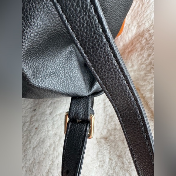 Lionel Brown & Black & Cream Color Backpack Travel Bag Soft Faux Leather - Picture 9 of 16